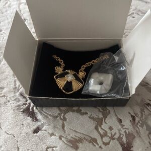 Avon Gold Pendant Convertible Necklace with Diamond Accent